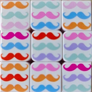 Colored Moustaches pattern.
